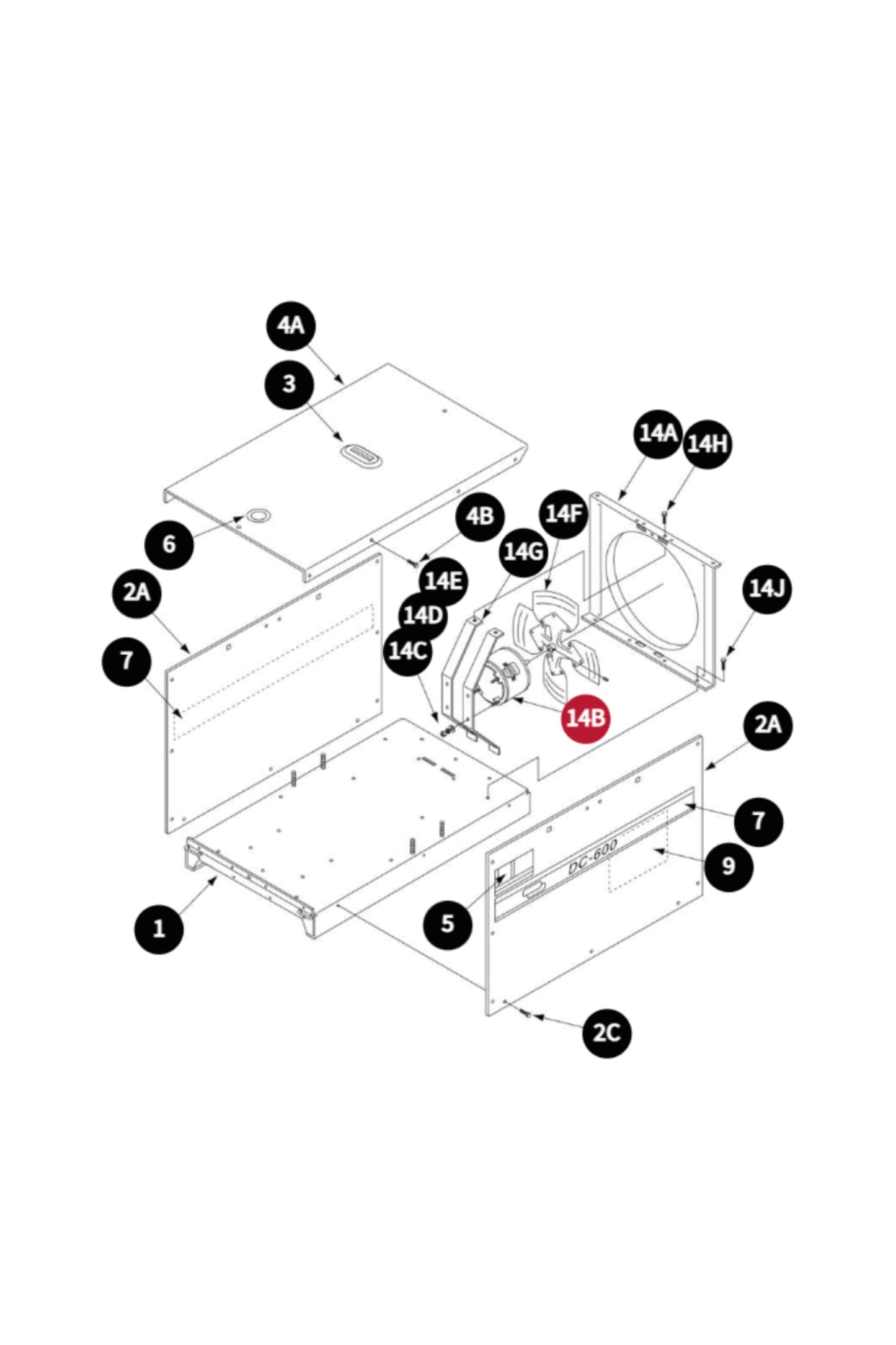 MOTOR VENTILADOR Para equipo de soldadura Lincoln OEM - M9983-6 | 9SM9983-6