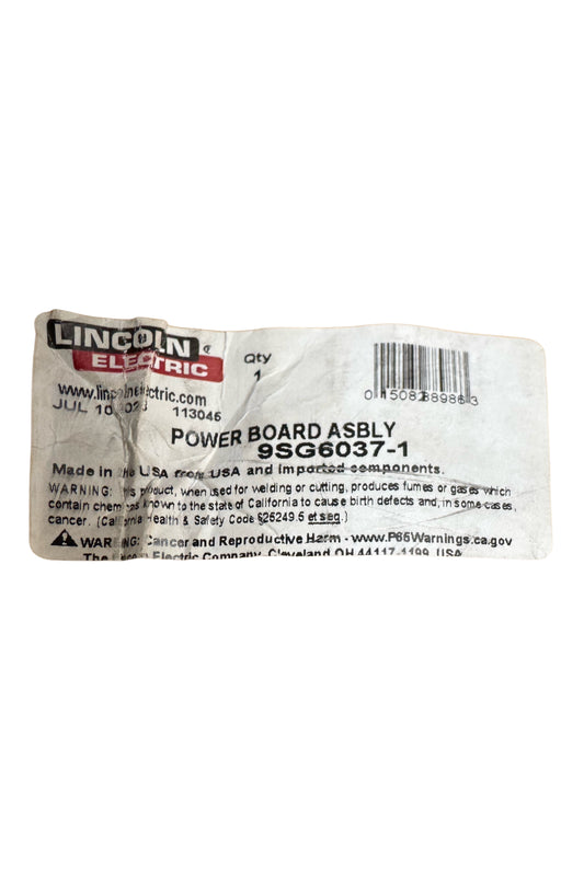 Lincoln Electric - 9SG6037-1, G6037-1 - POWER BOARD ASBLY (USED)